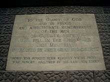 Knockagh Monument Plaque