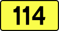 Voivodeship Road 114 shield}}