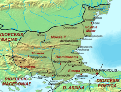 Map of the Diocese of Thrace