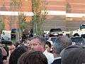 Elliot Lake Algo Centre Mall Mike Mantha giving his speech to screams and cheers as he says crews are going back in.jpg