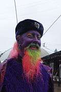 Parade participant in the staging area for the 2011 Fremont Solstice Parade
