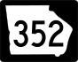 State Route 352 marker