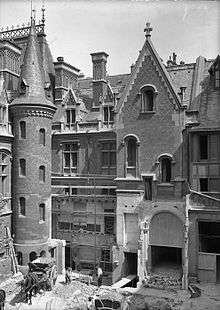 photograph of the courtyard works