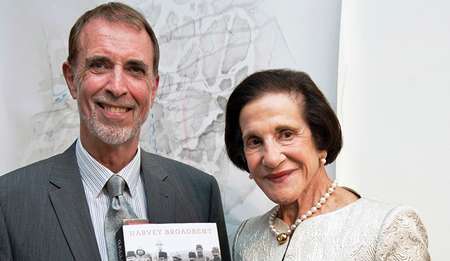 Harvey with The Honourable Dame Marie Bashir AD, CVO, former Governor of New South Wales as she launched his book Gallipoli, the Turkish Defence in February 2015