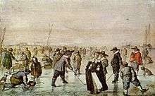 Many people on the ice, doing different things.
