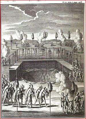 Huron Feast of the Dead, where ancestral remains were disinterred and reburied