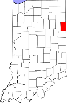 State map highlighting Adams County
