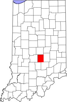 State map highlighting Johnson County
