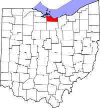 State map highlighting Erie County