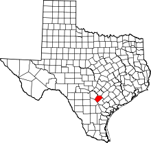State map highlighting Wilson County