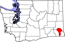 State map highlighting Garfield County