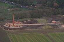 Memorial spire at the International Bomber Command Centre at Canwick Hill in Lincoln