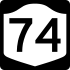 NYS Route 74 marker