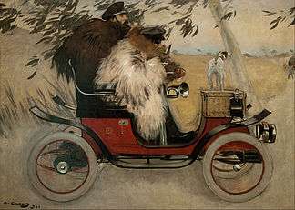 Ramon Casas - Ramon Casas and Pere Romeu in an Automobile - Google Art Project.jpg