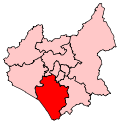 A large constituency in the south of the county.