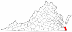 State map highlighting City of Virginia Beach
